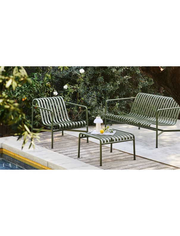 Fauteuil Lounge bas Palissade gris anthracite