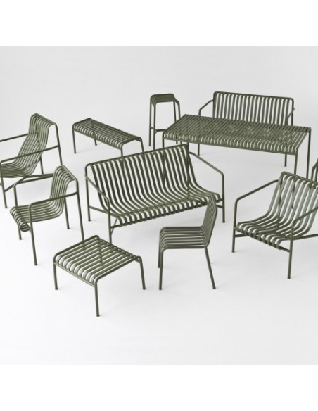 Fauteuil Lounge bas Palissade gris anthracite