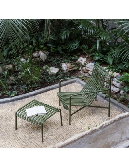 Fauteuil Lounge bas Palissade gris anthracite