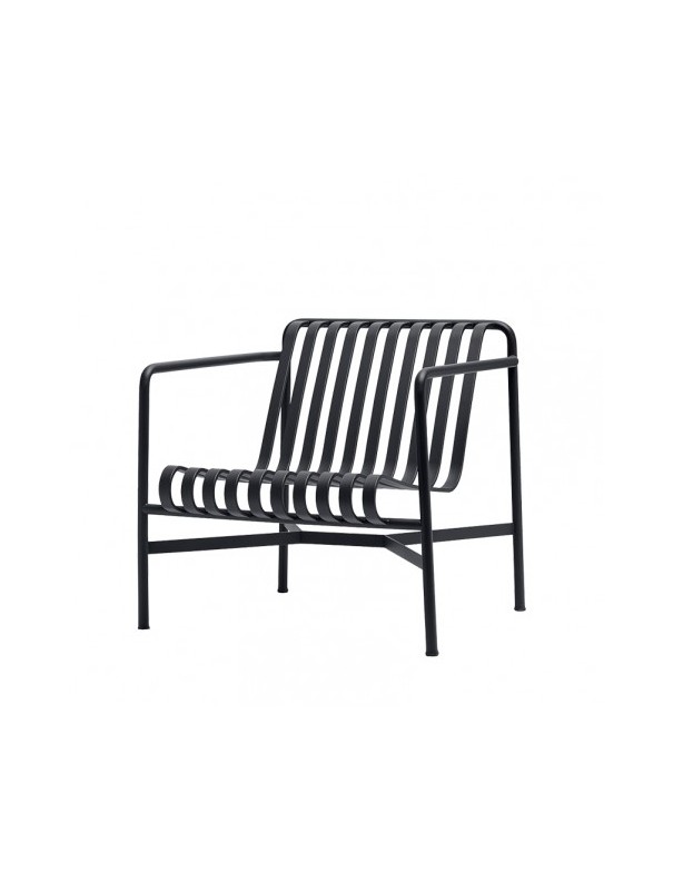 Fauteuil Lounge bas Palissade gris anthracite