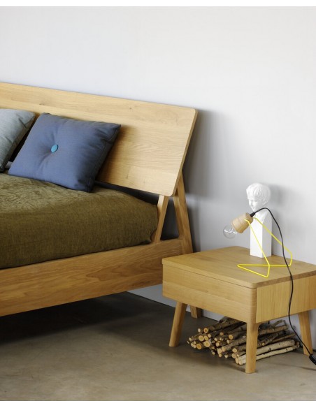 TABLE DE CHEVET AIR EN CHENE - 1 TIROIR
