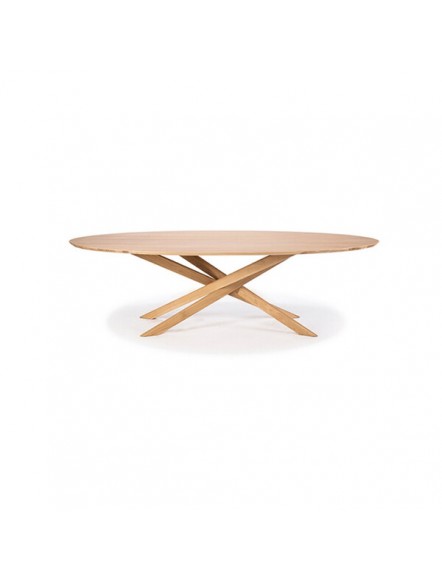 TABLE BASSE MIKADO EN CHENE - OVALE 2