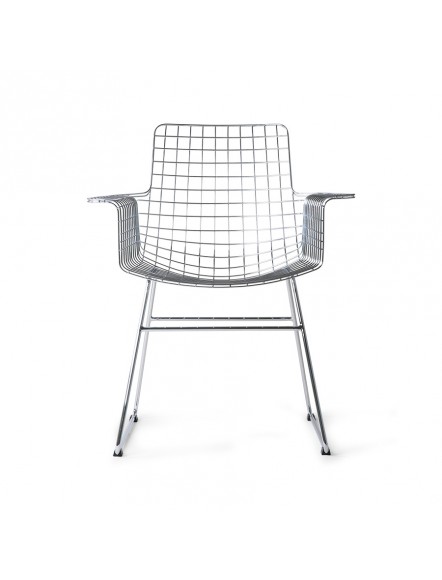 FAUTEUIL AVEC ACCOUDOIRS METAL CHROME 2