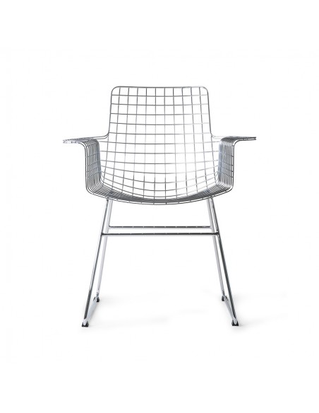 FAUTEUIL AVEC ACCOUDOIRS METAL CHROME