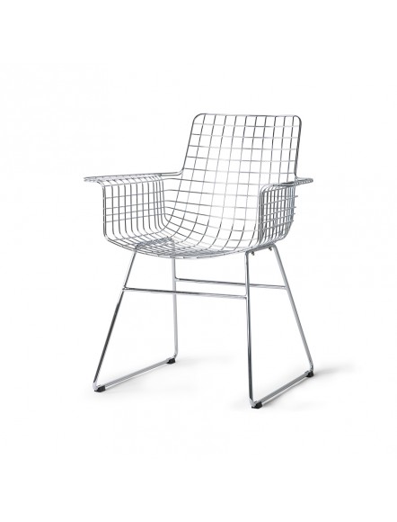 FAUTEUIL AVEC ACCOUDOIRS METAL CHROME