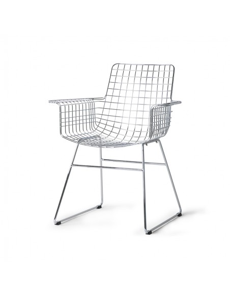 FAUTEUIL AVEC ACCOUDOIRS METAL CHROME
