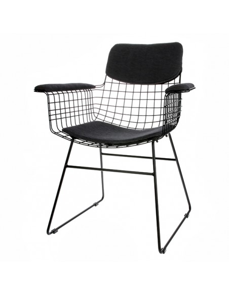 FAUTEUIL AVEC ACCOUDOIRS METAL CHROME