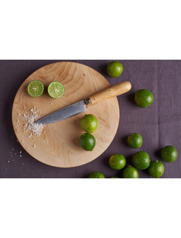 Couteau manche buis, lame inox 12cm