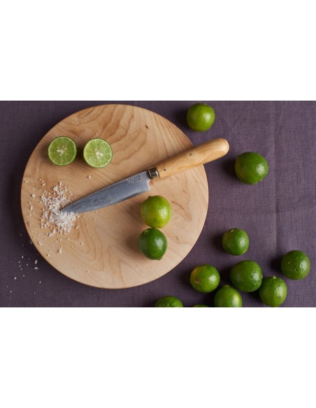 Couteau manche buis, lame inox 12cm