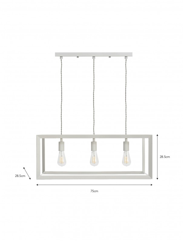 SUSPENSION TRIO BRUNSWICK BLANC-IVOIRE