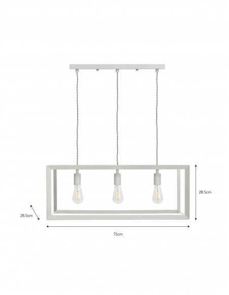 SUSPENSION TRIO BRUNSWICK BLANC-IVOIRE