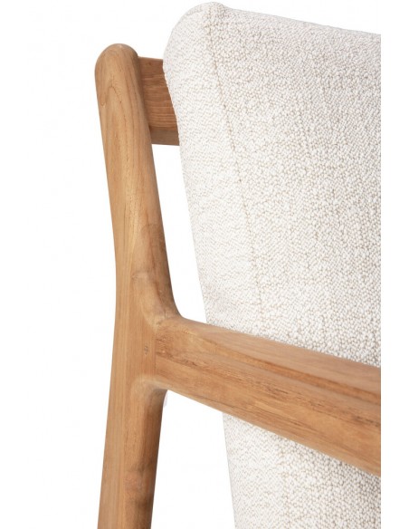 CANAPE JACK OUTDOOR EN TECK OFF WHITE - 2 PLACES