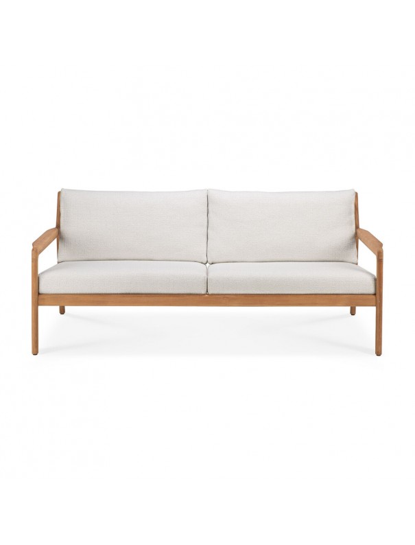 CANAPE JACK OUTDOOR EN TECK OFF WHITE - 2 PLACES