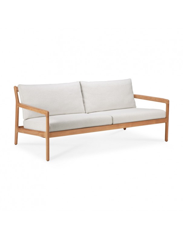 CANAPE JACK OUTDOOR EN TECK OFF WHITE - 2 PLACES