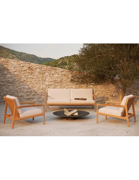 CANAPE JACK OUTDOOR EN TECK OFF WHITE - 2 PLACES