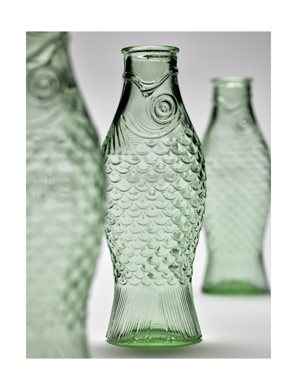 BOUTEILLE TRANSPARENTE VERTE FISH & FISH