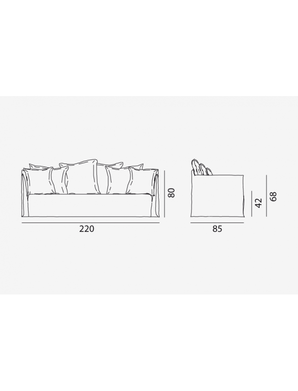 CANAPE 4 PLACES GHOST 12 GERVASONI