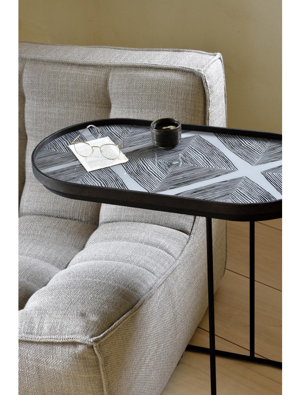 TABLE D'APPOINT A PLATEAU - Oblong