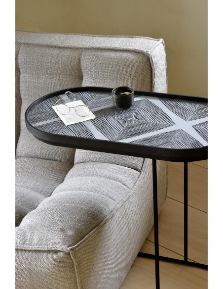 TABLE D'APPOINT A PLATEAU - Oblong