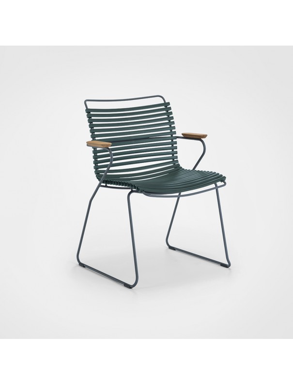 Fauteuil Click lamelles vert sapin