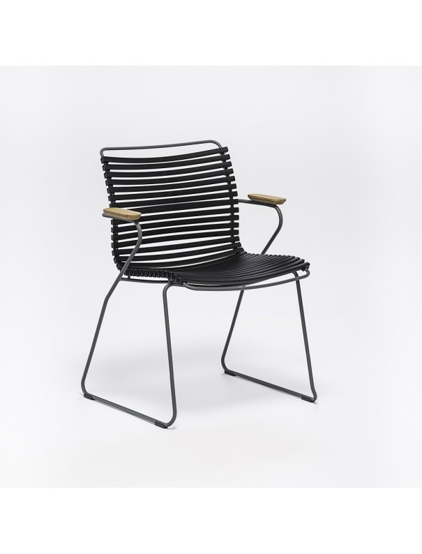 Fauteuil Click lamelles noires