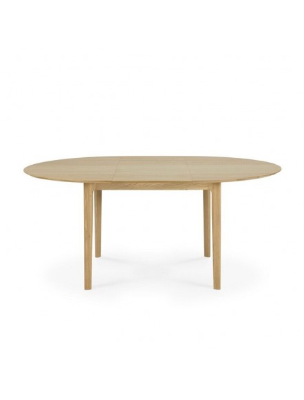 TABLE BOK RONDE/OVALE A RALLONGE - 129/179