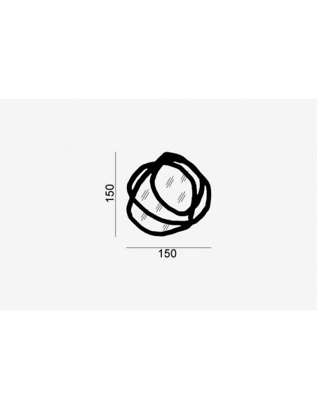 MIROIR SWEET 97 NOIR - DIAM 150 CM