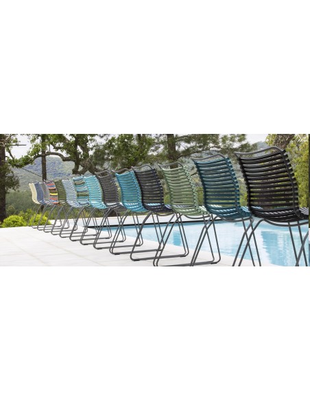 Fauteuil Click lamelles vert olive