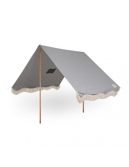 TENTE DE PLAGE PREMIUM RAYEE BLEU MARINE