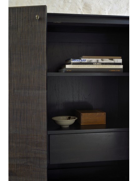 ARMOIRE GROOVES 2 PORTES, 2 TIROIRS INTERIEURS 2