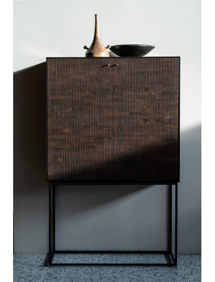 ARMOIRE GROOVES 2 PORTES, 2 TIROIRS INTERIEURS