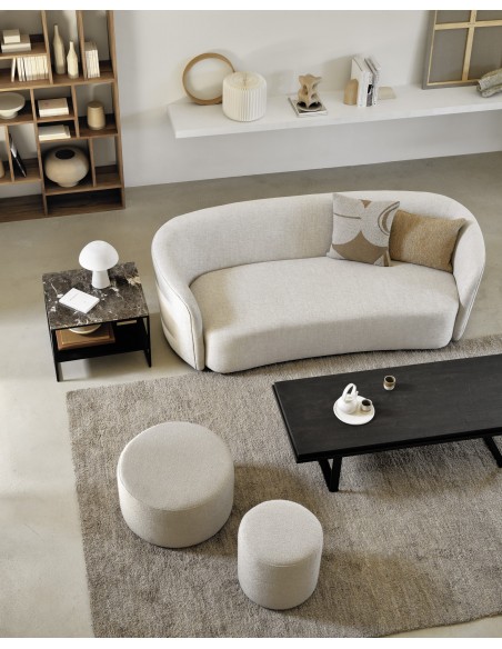 POUF BARROW OFF WHITE - H.35cm
