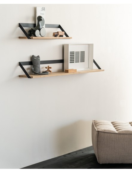 ETAGERE MURALE RIBBON CHENE NOIR