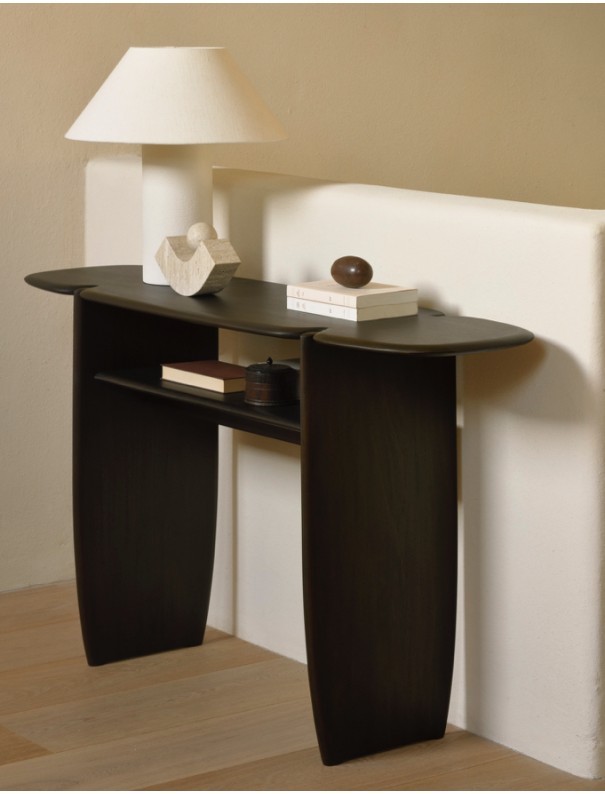 CONSOLE PI ACAJOU BRUN FONCE