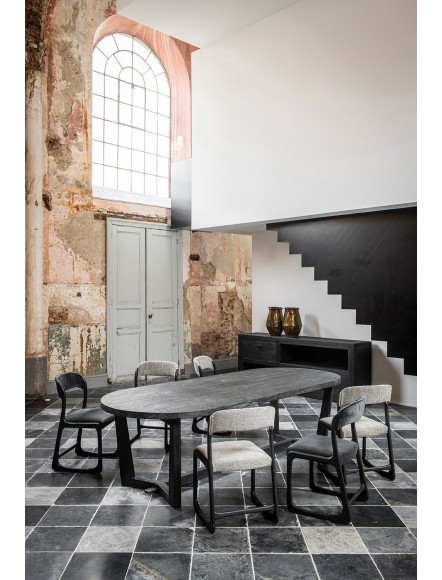 TABLE OVALE DAN TECK RECYCLE