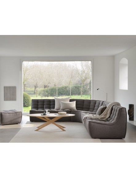 TABLE BASSE MIKADO EN CHENE - OVALE