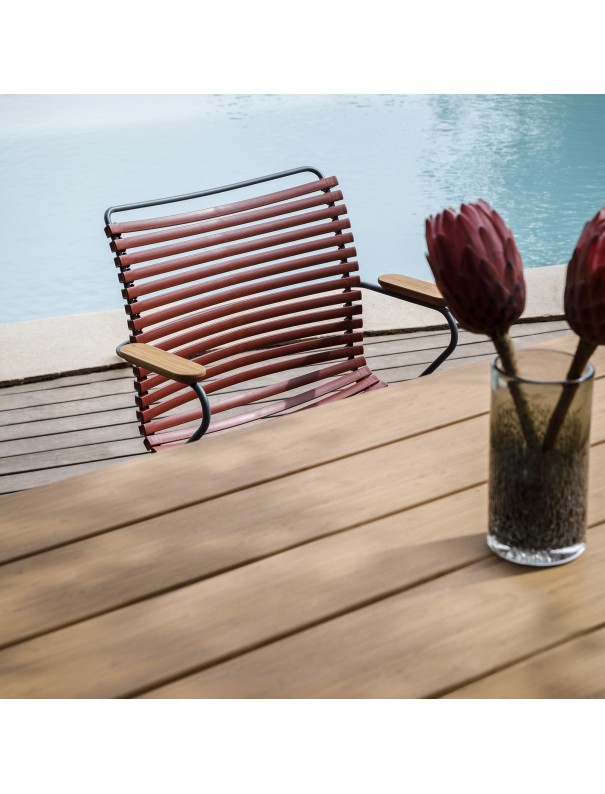 TABLE FOUR ALUMINIUM & BAMBOU 160x90 cm
