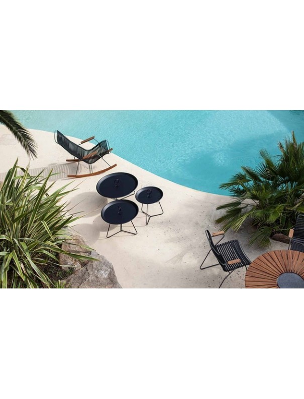 Table d'appoint EYELET noir - diam 45cm