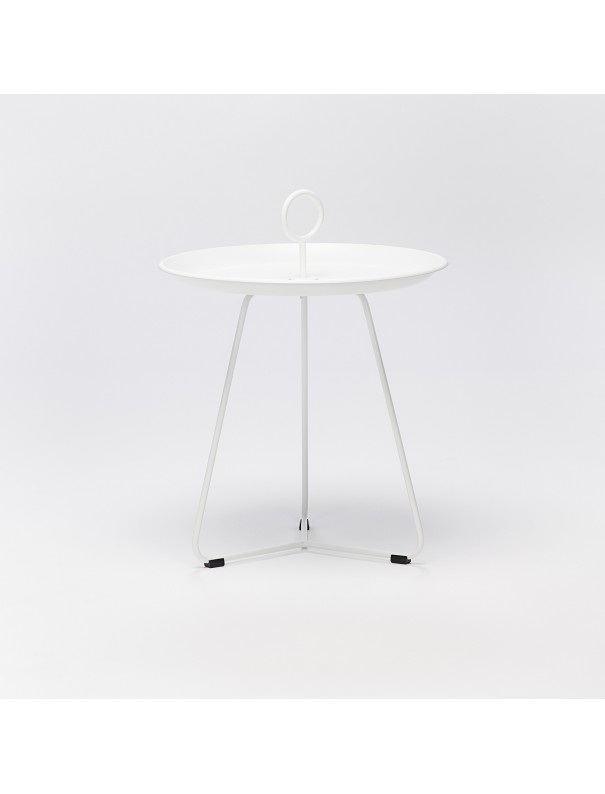 Table d'appoint EYELET blanche - diam 57,5cm