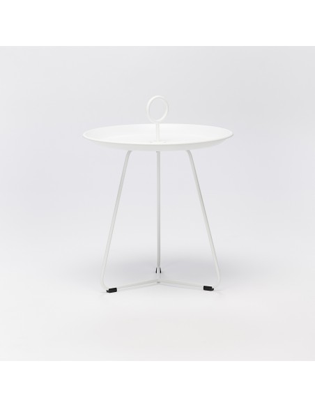Table d'appoint EYELET blanche - diam 57,5cm
