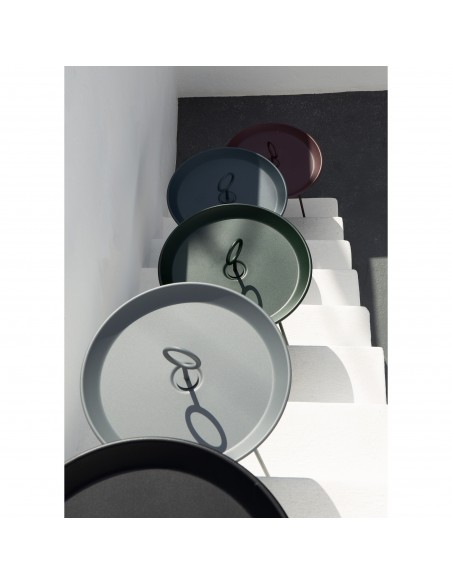 Table d'appoint EYELET blanche - diam 45cm