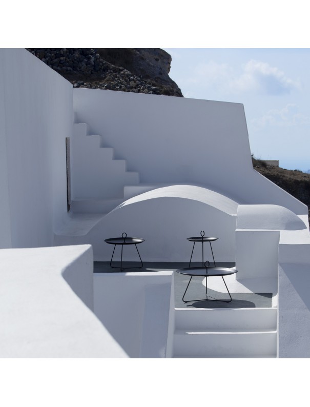 Table d'appoint EYELET blanche - diam 45cm