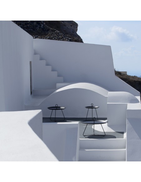 Table d'appoint EYELET blanche - diam 45cm