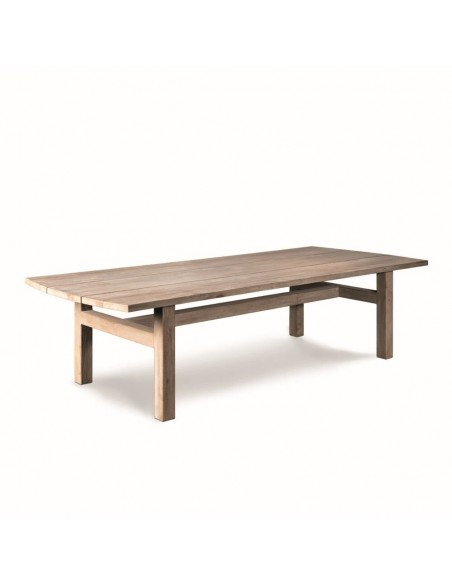 TABLE ABE TECK NATUREL GRIS 285x120x75