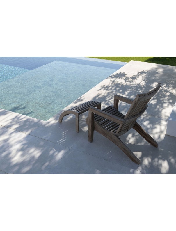 TABLE ABE TECK NATUREL GRIS 285x120x75