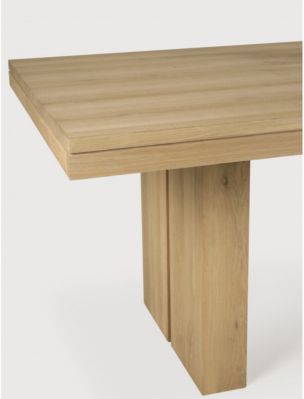 TABLE A RALLONGE DOUBLE CHENE 200/300 x 100