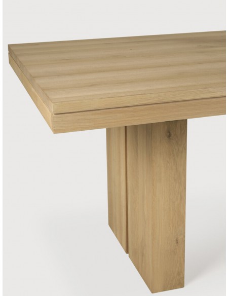 TABLE A RALLONGE DOUBLE CHENE 200/300 x 100