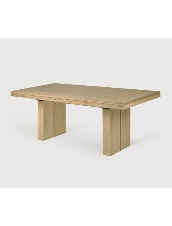 TABLE A RALLONGE DOUBLE CHENE 200/300 x 100