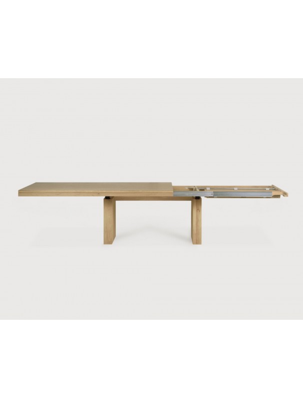 TABLE A RALLONGE DOUBLE CHENE 200/300 x 100