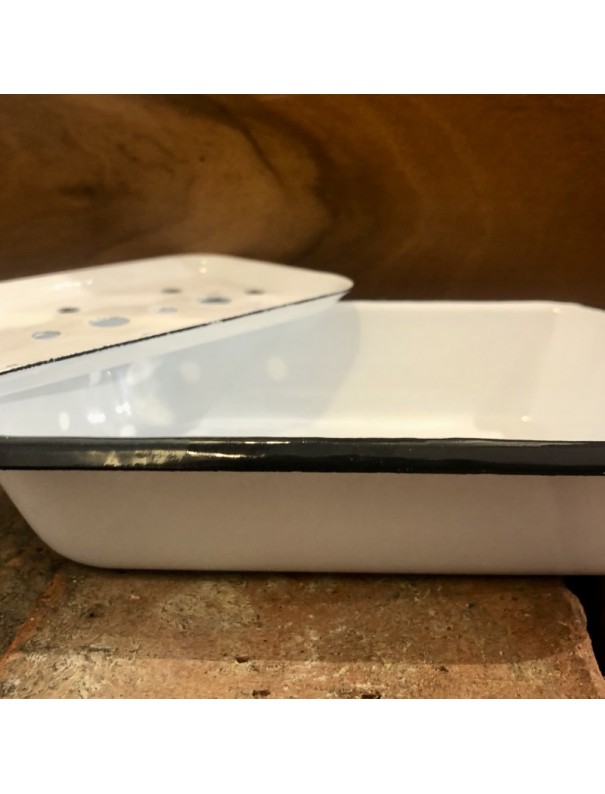 PORTE SAVON EMAIL BLANC